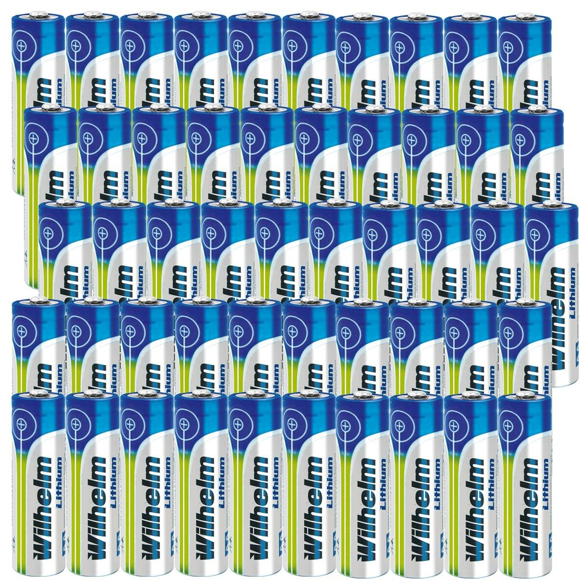 50 X Wilhelm Lithium AA Mignon Batterien LR6 1 5V Lithiumbatterie 68 99