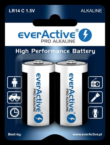 4 x everactive Baby C Alkaline Batterie LR14 1,5V