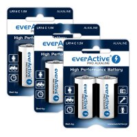 6x Everactive Baby C Alkaline Batterie LR14 1,5V
