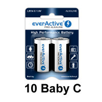 10 x Everactive Baby C Alkaline Batterie LR14 1,5V