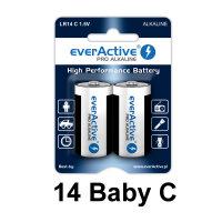 14x Everactive Baby C Alkaline Batterie LR14 1,5V