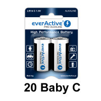 20x Everactive Baby C Alkaline Batterie LR14 1,5V