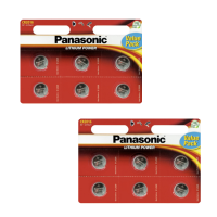 12 Panasonic CR 2016 Lithium 3V Knopfzellen 