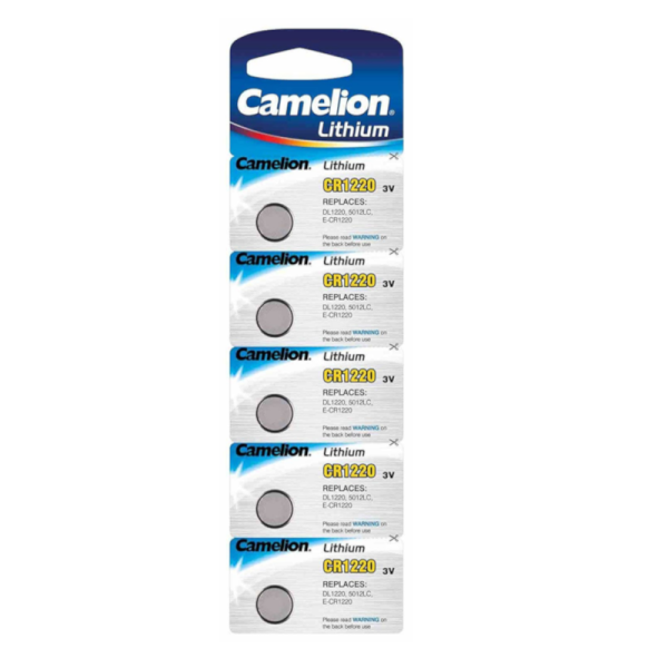 5 Camelion CR1220 Lithium Knopfzellen