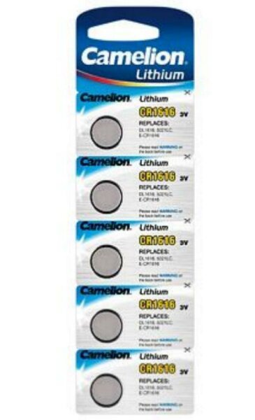 5 Camelion CR1616 Qualitäts-Knopfzellen!