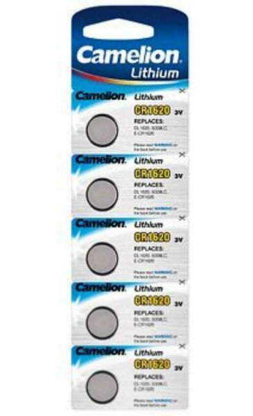 5 Camelion CR1620 Qualitäts-Knopfzellen!