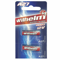 2 x Wilhelm A27 Alkaline Batterien