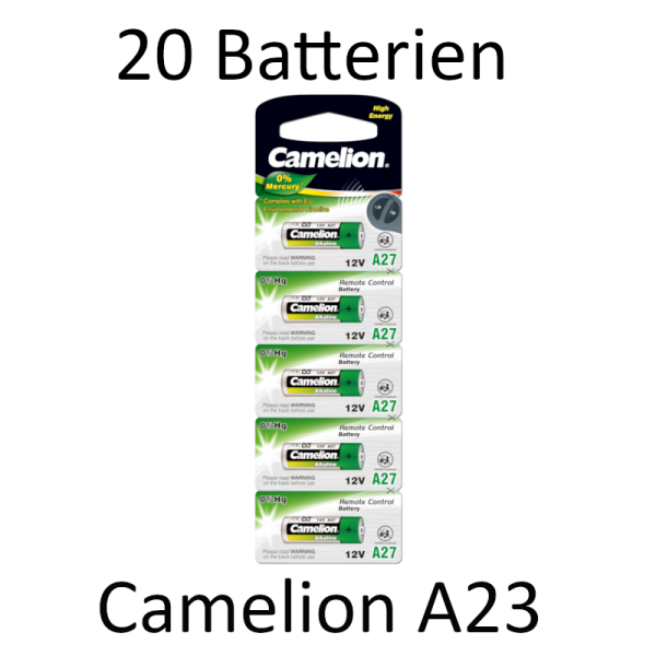 20 Camelion A27 Alkaline Batterien
