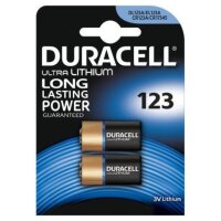 20 x Duracell CR 123Ultra Lithium Foto CR17345 DL123A...