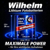 3 x Wilhelm CRP2 CR-P2 Lithium Foto-Batterien
