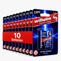 10 Wilhelm CRP2 CR-P2 Lithium Foto-Batterien