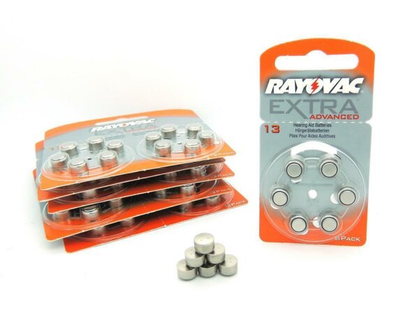 60 Hörgerätebatterien Typ 13 orange Rayovac Extra Advanced