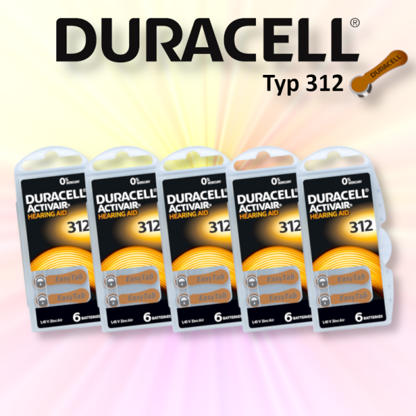 30 Duracell Easy Tap Typ 312