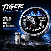 4 x 500 Flachkopf Tiger Diabolos 4,5mm FRITZ-CELL für Luftgewehr Luftpistole