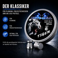 4 x 500 Flachkopf Tiger Diabolos 4,5mm FRITZ-CELL für Luftgewehr Luftpistole