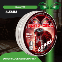 1000 Spitzkopf Diabolos 4,5mm FRITZ-CELL  für Luftgewehr Luftpistole