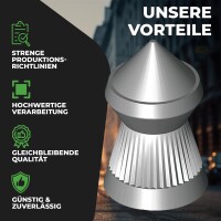 1000 Spitzkopf Diabolos 4,5mm FRITZ-CELL  für Luftgewehr Luftpistole