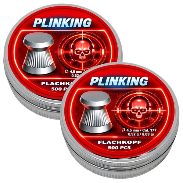 2 Dose Nemt Plinking Diabolos 4,5mm, 500 pcs je Dose
