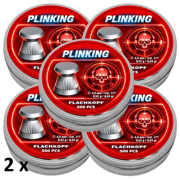 10 Dose Nemt Plinking Diabolos 4,5mm, 500 pcs je Dose