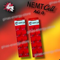 20 AG0 NEMT Cell Knopfzellen Knopfbatterien...