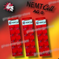 30 AG0 NEMT Cell Knopfzellen Knopfbatterien...