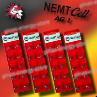 40 AG1 NEMT Cell Knopfzellen Knopfbatterien...