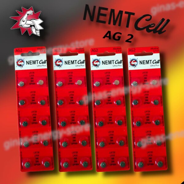 40 AG2 NEMT Cell Knopfzellen Knopfbatterien Uhrenbatterien LR726 LR59 196 396 1,5V