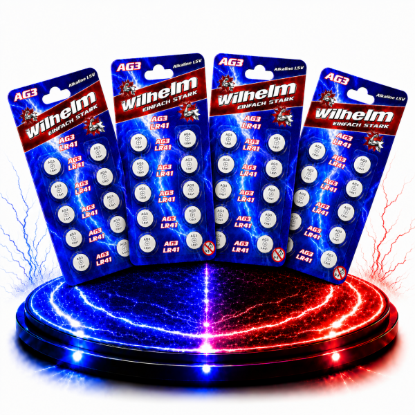 40 x Wilhelm AG3 Knopfzellen Knopfbatterien Uhrenbatterien Blisterpack NEU