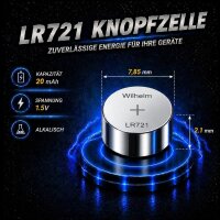 200 x Wilhelm AG11 LR721 LR58 362 Batterie Knopfzelle Alkaline
