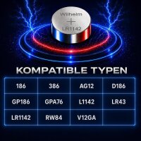 10 x Wilhelm AG12 Blister