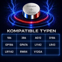 100 x Wilhelm AG12 Blister