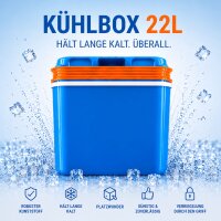 Elektrische Kühlbox 22L Coolbox Thermobox Picknick Camping 21 Liter 12V 230V