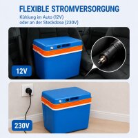 Elektrische Kühlbox 22L Coolbox Thermobox Picknick Camping 21 Liter 12V 230V