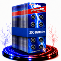 200 x Knopfzelle CR2016 Wilhelm Batterie Lithium 3V CR...