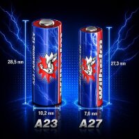5 x A27 Wilhelm Alkaline Batterien MN27 L828 27A 8LR732 12 Volt