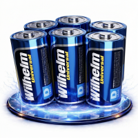 6 x Mono D Universal Wilhelm  Alkaline Batterien LR20 1,5V