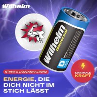 8 x Mono D Universal Wilhelm Alkaline Batterien LR20 1,5V