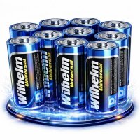10 x Mono D Universal Wilhelm Alkaline Batterien LR20 1,5V