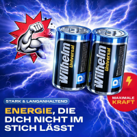 20 x Mono D Universal Wilhelm Alkaline Batterien LR20 1,5V