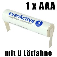 1 x AAA mit LÖTFAHNE U-Form everactive AAA Mikro...