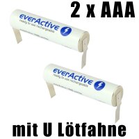 2 x AAA mit LÖTFAHNE U-Form everactive AAA Mikro...