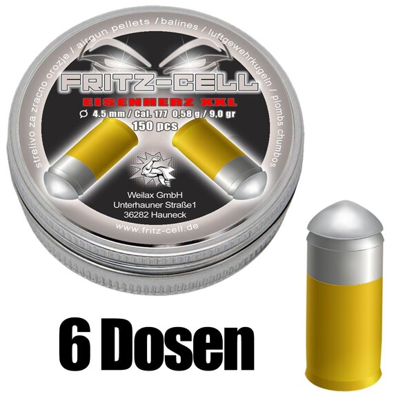 6 x Fritz-Cell Eisenherz XXL 4,5 mm