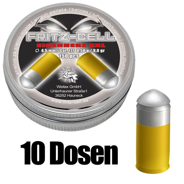 10 x Fritz-Cell Eisenherz XXL 4,5 mm