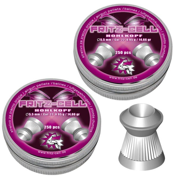 2 x Fritz-Cell Hohlkopf 5,5 mm
