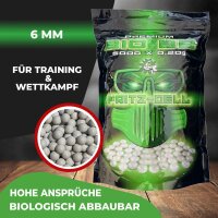 4 x  Airsoft Softair Kugeln FRITZ-CELL PREMIUM BIO BBs 6 mm 0,20g Beutel 5000 Stück biologisch abbaubar