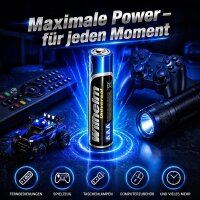 40 x Wilhelm Universal AAA Micro LR03 Batterie | 1200mAh 1,5V Alkaline