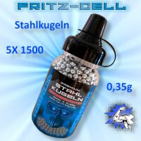 5 x 1500 Fritz-Cell Stahl BBS 4,5 mm Stahlkugeln...