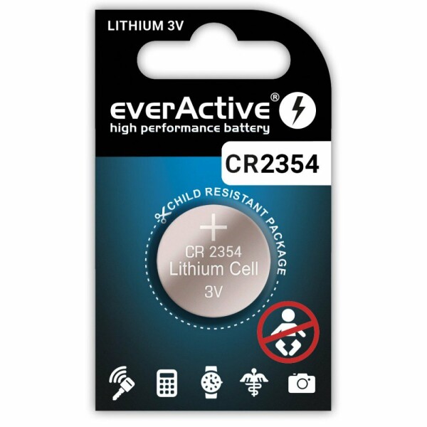 1x CR2354 Lithium Knopfzelle 3V everactive Blister 23x5,4mm