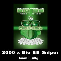 2 x Sniper Bio BBs 6mm 0,40g 1000 Stück Beutel Premium