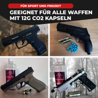 10  x Fritz-Cell 12g Co2 Kapseln für Softair Painball Luftpistolen Luftgewehr